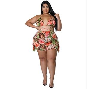 Plus Size Two Piece Short Set